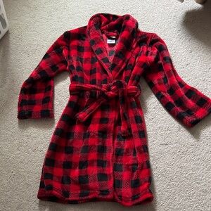 Red and Black Plaid Robe